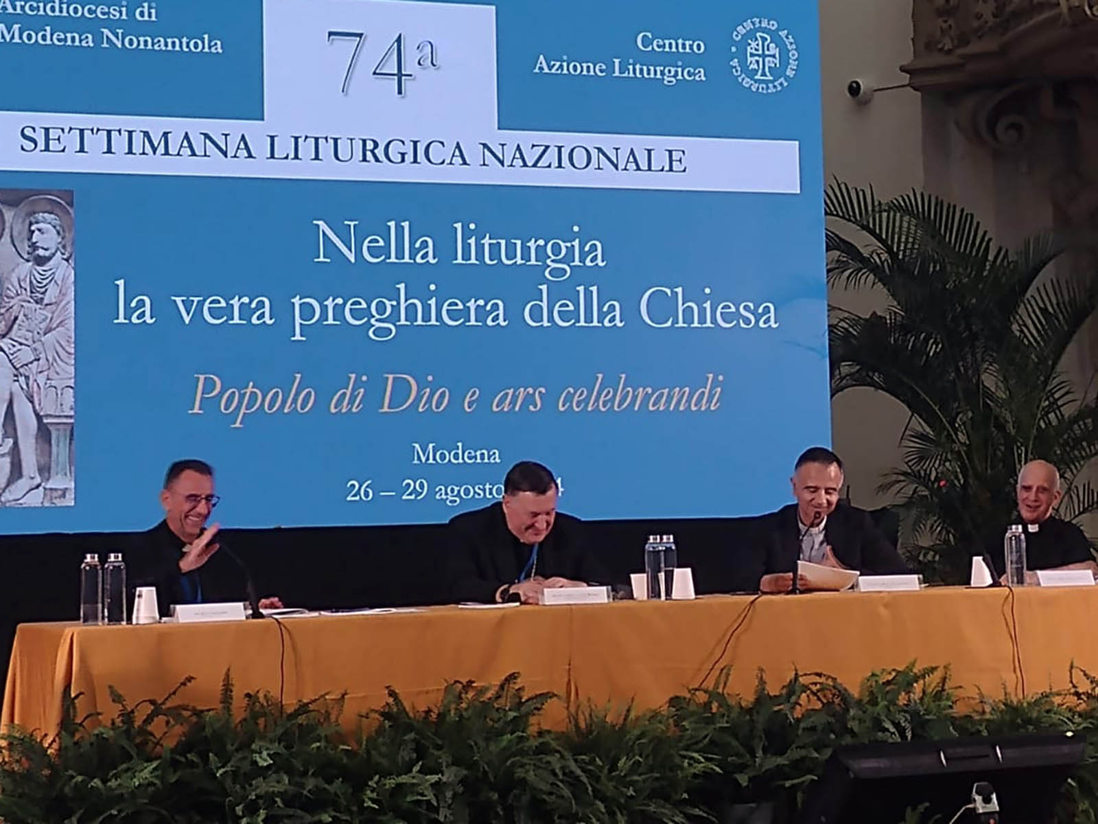 Foto del 29 agosto 2024 per la chiusura della 74a Settimana Liturgica Nazionale nella città di Modena