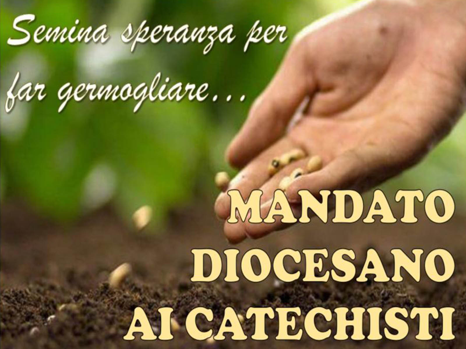 Anteprima locandina del mandato diocesano ai catechisti del 30 novembre 2024