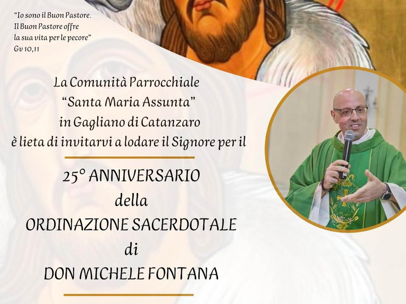 Foto di anteprima per la celebrazione del 25° anniversario di sacerdozio di don Michele Fontana