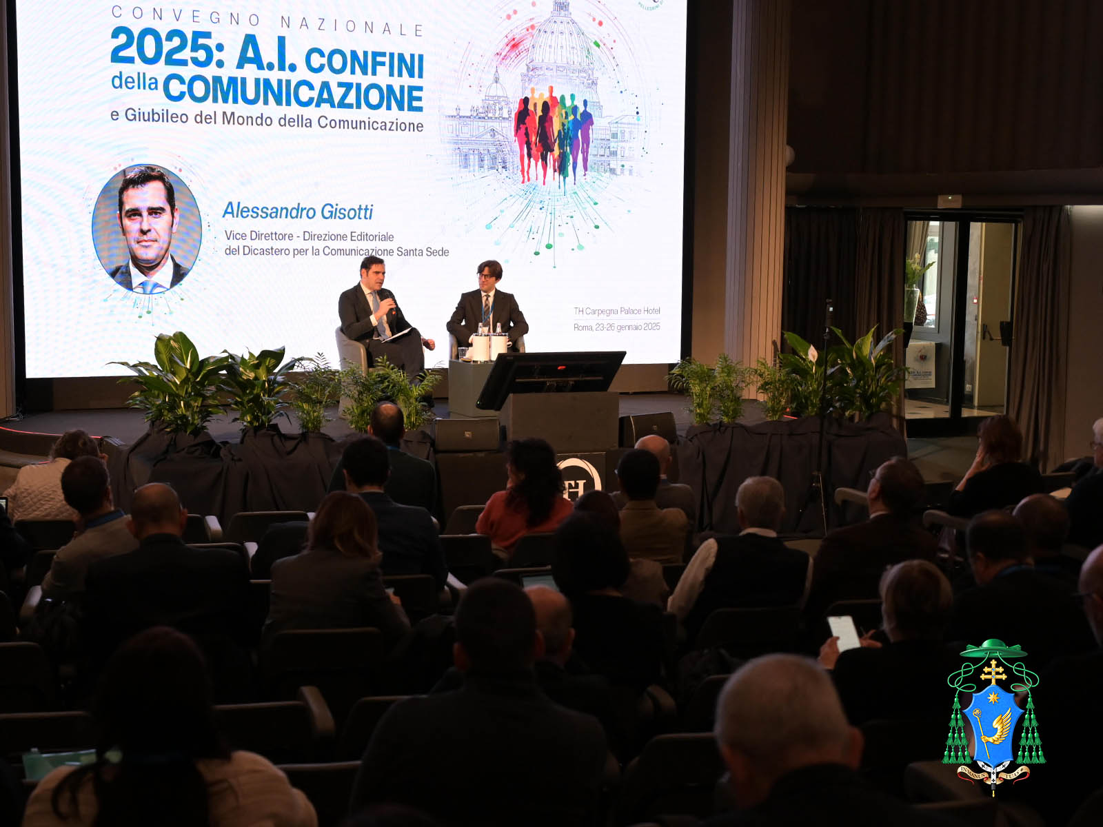 Foto del 23 gennaio 2025 per il Convegno Nazionale dell'Ufficio per le Comunicazioni e del Giubileo del Mondo della Comunicazione