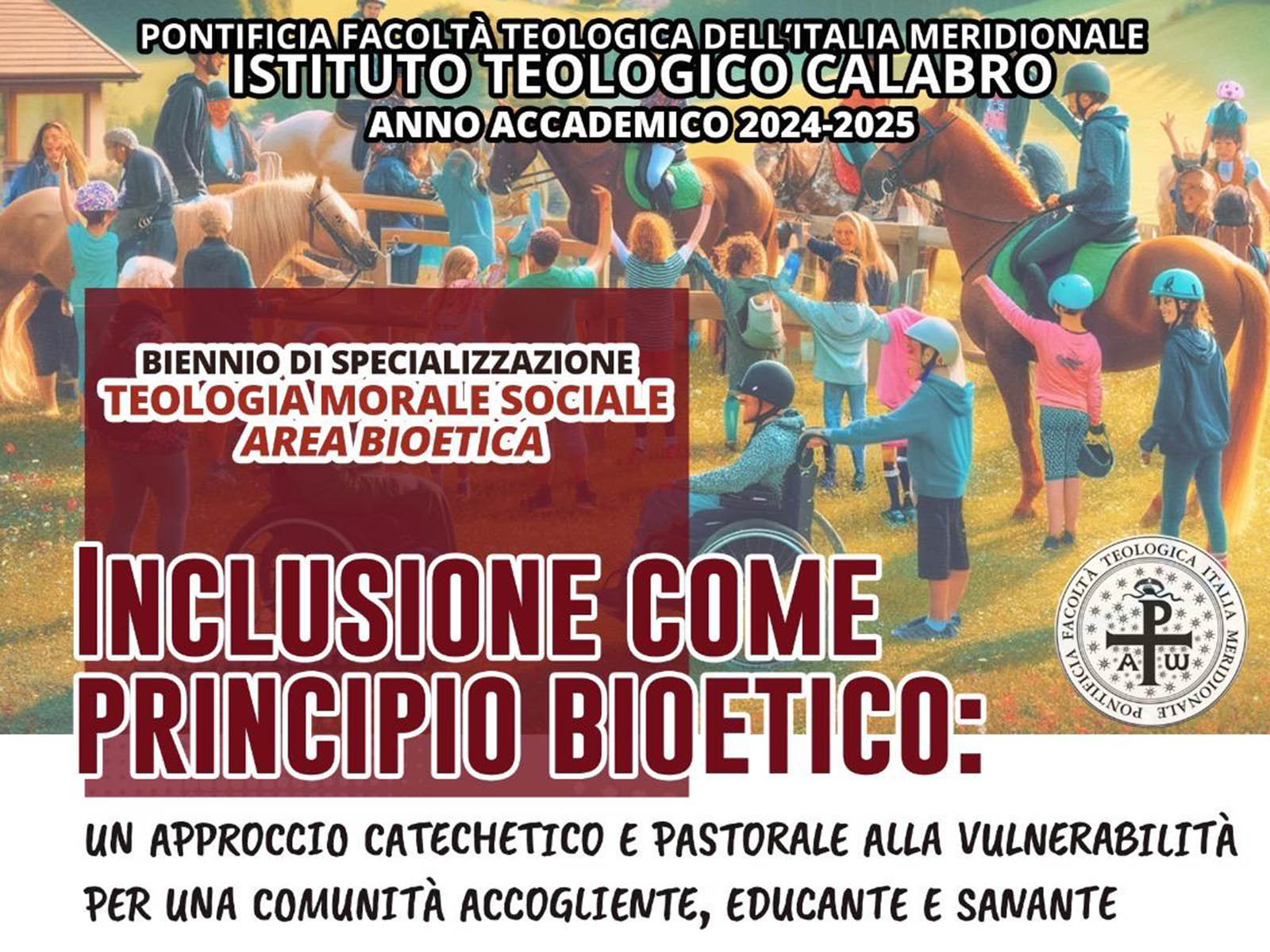 Anteprima del corso: Inclusione come principio bioetico: un approccio catechetico e pastorale alla vulnerabilità per una comunità accogliente, educante e sanante.