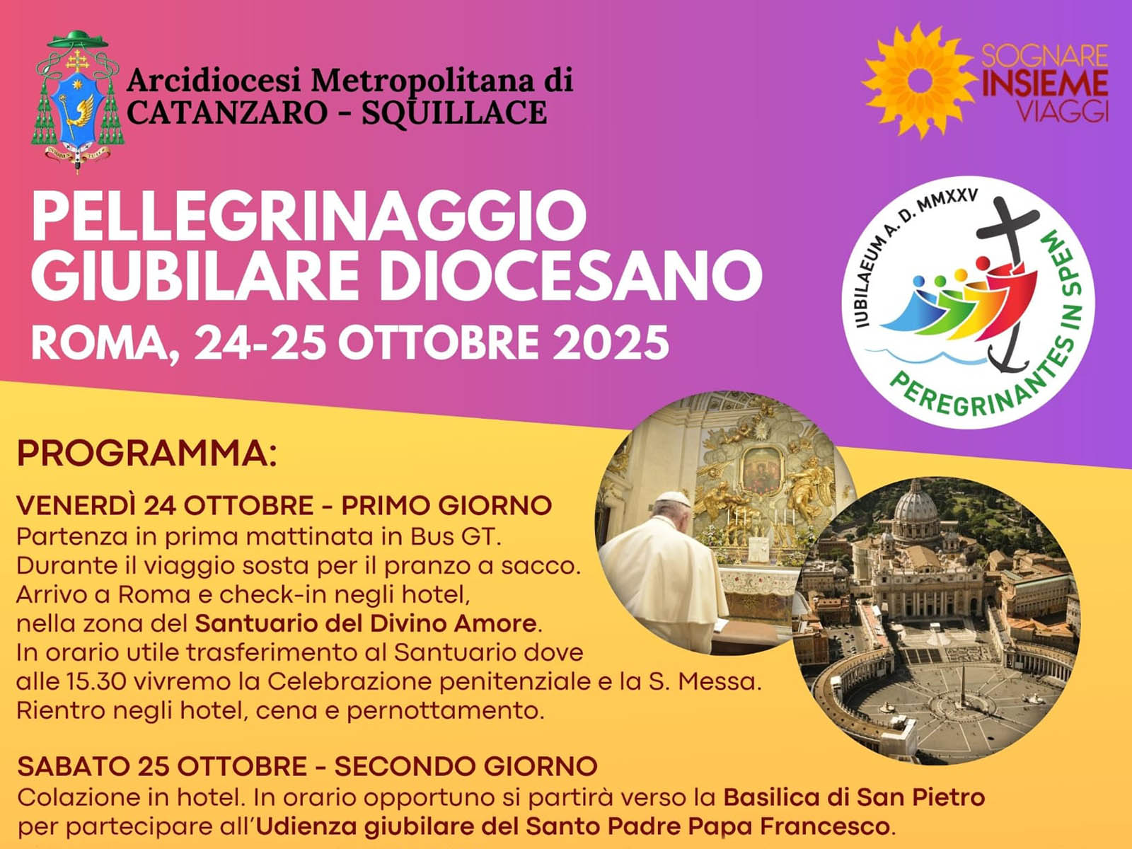 Anteprima pellegrinaggio Giubilare Diocesano a Roma del 24-25 ottobre 2025