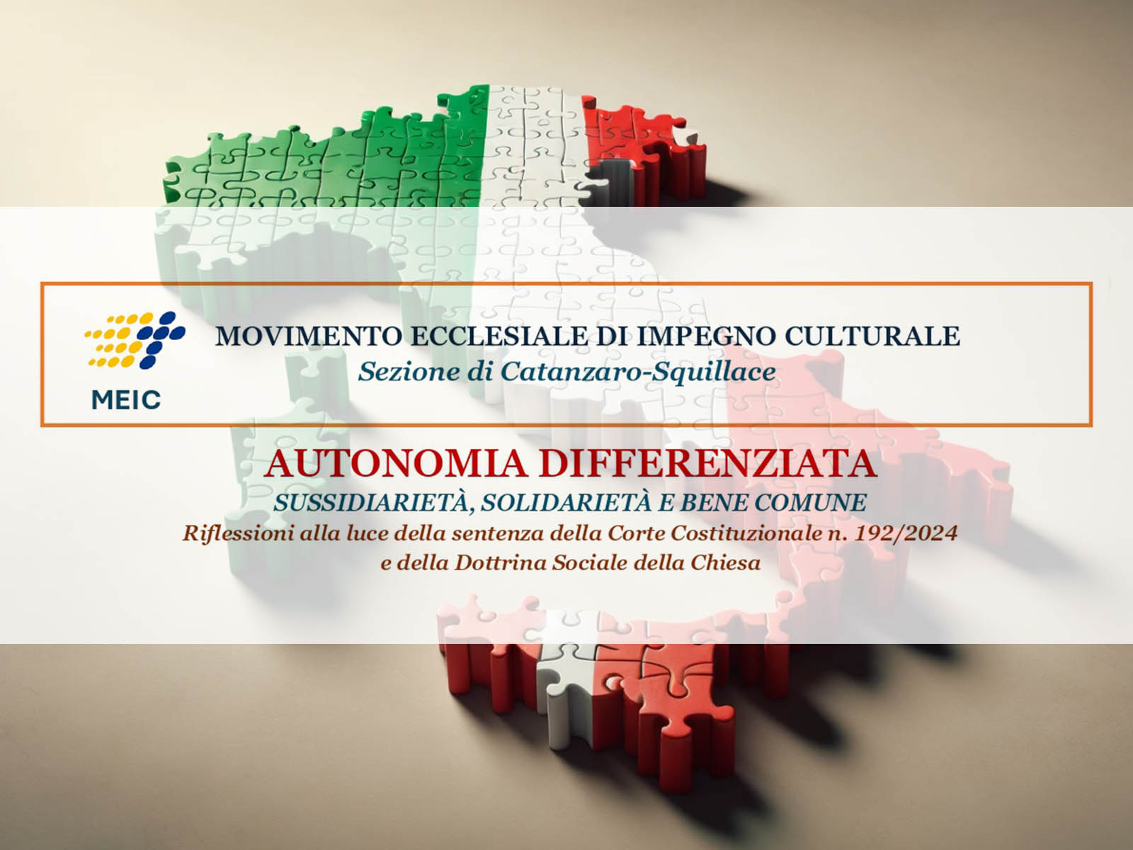 Anteprima di incontro organizzato dal MEIC su Autonomia Differenziata del 3 marzo 2025